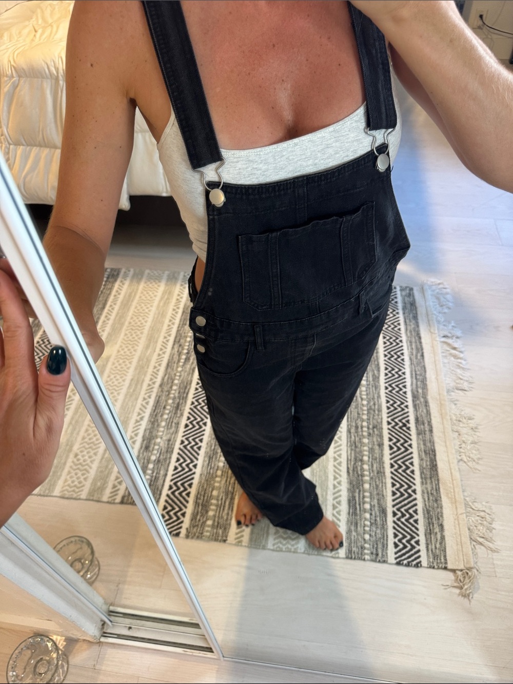 Black Women's Denim Overalls - Classic Bib Jumpsuit